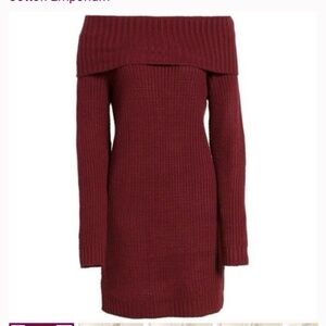 NEW Cotton Emporium Knit Off Shoulder Sweater Dress Size Small